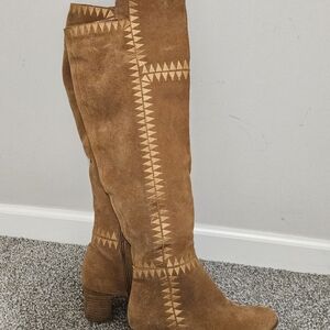 Coconuts by Matisse Tan Suede Heeled Boots